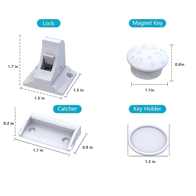 Cabinet Locks for Babies（48Locks+10Keys) Magnetic Child Locks for Cabinets Baby Proofing Cabinets-HelloPony-CubbioJoy