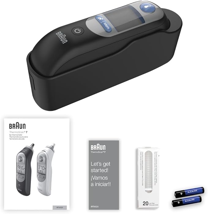 Braun ThermoScan 7 Digital Ear Thermometer for Adults, Babies & Infants, Age-Adjusted Fever Guidance, No. 1 Brand Recommended by Pediatricians-CubbioJoy