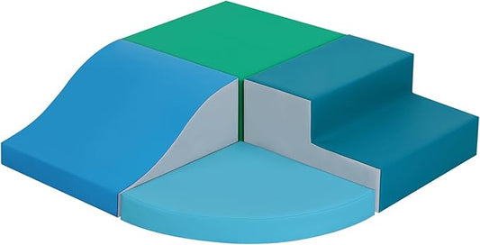 4-Pieces Climbing Toys for Toddlers: PU Leather - Soft Play Climbing for Toddlers - Foam Climbing Blocks for Crawling and Sliding Indoor Playground for Kids-CubbioJoy