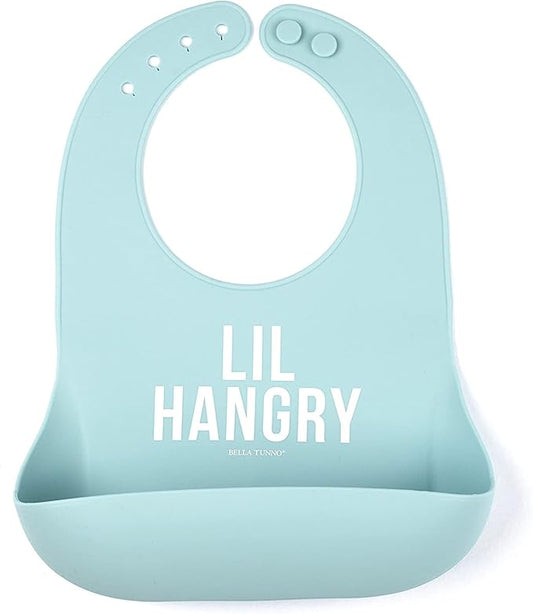 Bella Tunno Wonder Bib – Waterproof Silicone Bibs for Boys & Girls, Non-toxic & BPA Free Silicone Baby Bibs & Toddler Bibs with Adjustable Neck, Easy to Clean (Lil Hangry)-CubbioJoy
