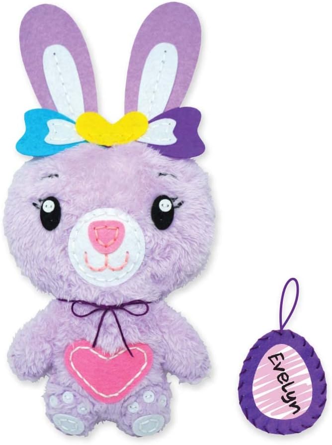 C.S. Kids Magic World DIY Personalised Sewing Kit - Bunny |Frist Sewing Arts & Crafts Gifts | Educational Sewing Kit for Kids | Sew Your Own (Safety Needle & Instruction Included)-CubbioJoy