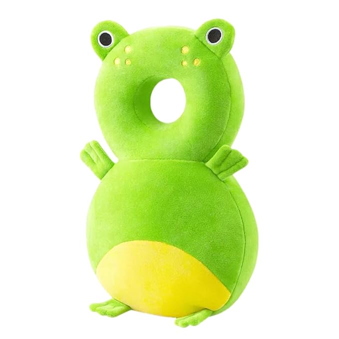 Baby Head Protection Backpack - Soft & Comfortable, Cute Cartoon Design (Q77-Frogs)-CubbioJoy