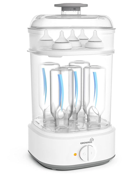 Bottle Sterilizer, Baby Bottle Steam Sterilizer, Electric Baby Bottle Sanitizer with Timer for Baby Bottles, Pacifiers, Pump Parts-CubbioJoy