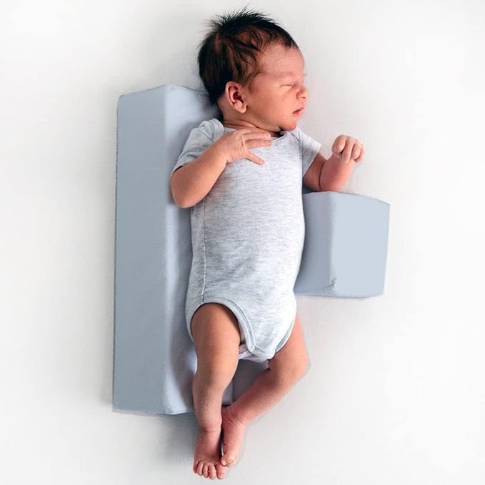 Baby Side Sleeper Weddge Adjustable Soft and Breathable Pillow Blue-CubbioJoy