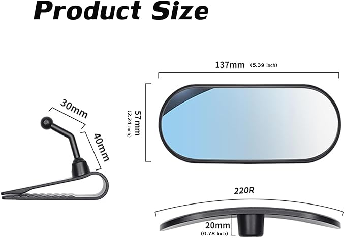 Car Rearview Mirror Rear View Mirrors for Baby 360 Adjustable Automotive Interior Mirrors Cars Mirror Rear Facing Kids Observing (Clip Base)-CubbioJoy