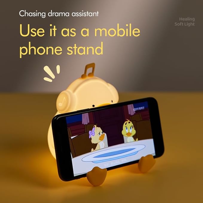ATSUI Night Light for Kids, Squishy Duck Design, 3 Level Dimmable, Silicone Construction-CubbioJoy
