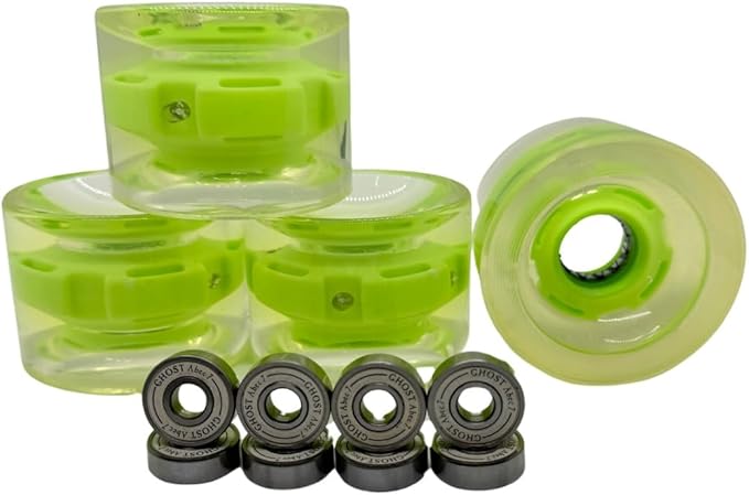 Clear Longboard Skateboard - Transparent Acrylic Long Boards with Light-Up LED Wheels for Smooth Rides - Ride The Streets in Style with Longboard Built for Beginners & Pros Alike-CubbioJoy