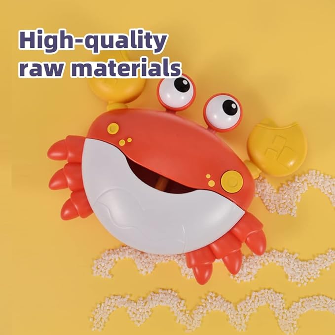 Crabby Bubble Bath Toy for Toddlers - Automatic Bubble Maker with 12 Children's Songs - Sing-Along Bath Bubble Machine for Baby, Toddler and Kids - Fun Bathtub Toy for Endless Bubble Play-CubbioJoy