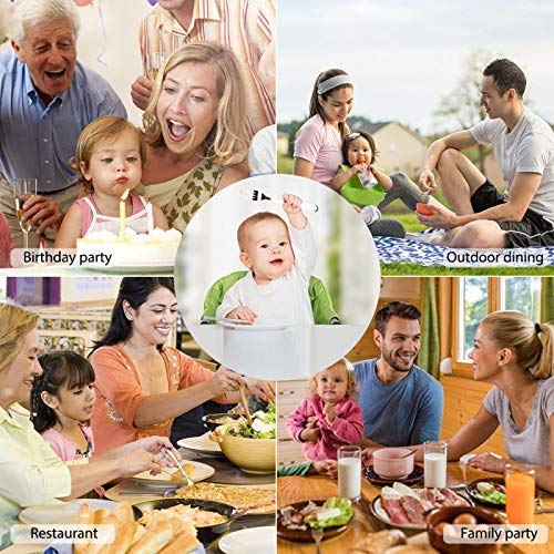 Booster Seat for Dining Table: Portable Toddler Booster Chair with Safety Buckle and Height Adjustable, Foldable Baby Feeding Chair, Kids High Chair Booster Seat for Kitchen Home Travel - Green-CubbioJoy