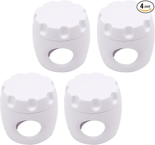 4 Pack Door Knob Safety Cover for Kids, Door Knob Cover, Screw Thread Design, Doors Knobs Child Proof Locks, Reusable and Reliable, for Toddler Baby Safety Doors Handle Covers (White)-CubbioJoy