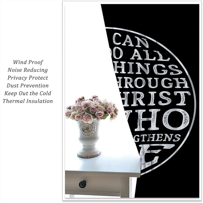 Basketball Blackout Curtains for Boy Girl Room Darkening Decor,Sport Theme and White Motto Dark Background Bedroom Living Room Home Rod Pocket Thermal Insulated Window Curtain/Drapes Panel,42x63 Inch…-CubbioJoy