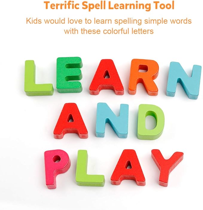 Coogam Wooden Alphabet Puzzle – ABC Letters Sorting Board Blocks Montessori Matching Game Jigsaw Educational Early Learning Toy Gift for Preschool Year Old Kids-CubbioJoy