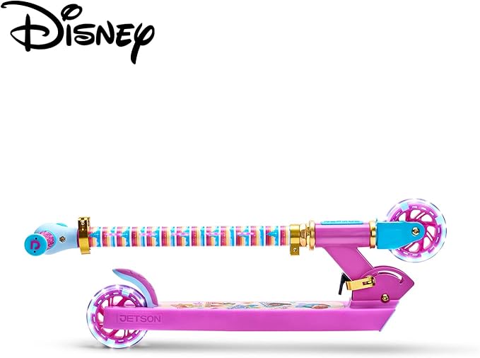 Jetson Character Kids Kick Scooter, LED Lights on Stem & Light-Up Wheels, Lightweight Frame, Height-Adjustable Handlebar, Lean-to-Steer System, Easy-Fold Mechanism-CubbioJoy