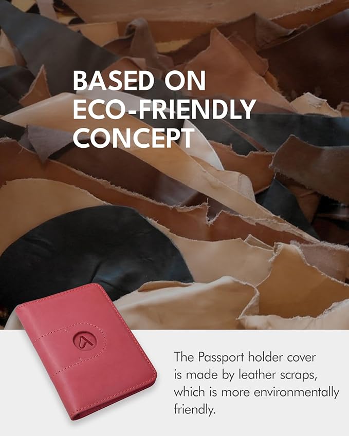 ALLIVE Genuine Leather Passport Holder with Airtag, Travel Must Haves Airport Essentials, Case Travel Gifts-CubbioJoy