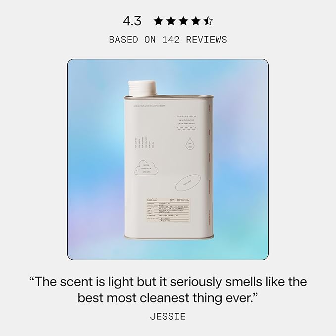 DedCool Liquid Laundry Dedtergent | Milk | Luxurious Fragrance Detergent | Removes Stains | Infused with Natural Essential Oils | Non-Toxic | 60 Washes | 32 fl oz-CubbioJoy