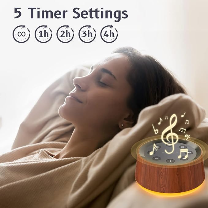 Brown Noise Sound Machine with 30 Soothing Sounds 12 Colors Night Light White Noise Machine for Adults Baby Kids Sleep Machines with 36 Volume Levels Memory Function 5 Timers for Home Office Travel-CubbioJoy