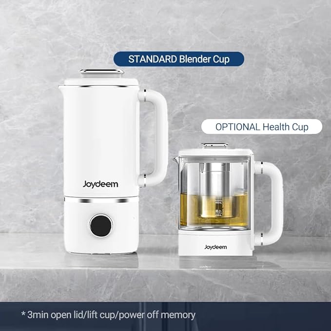 Joydeem JD-PB8200 Compact Blender with 10 Menus, Quiet Cooking Blender for Soymilk, Paste & Juice, 304 Stainless Steel, 12H Preset, 600ml-CubbioJoy