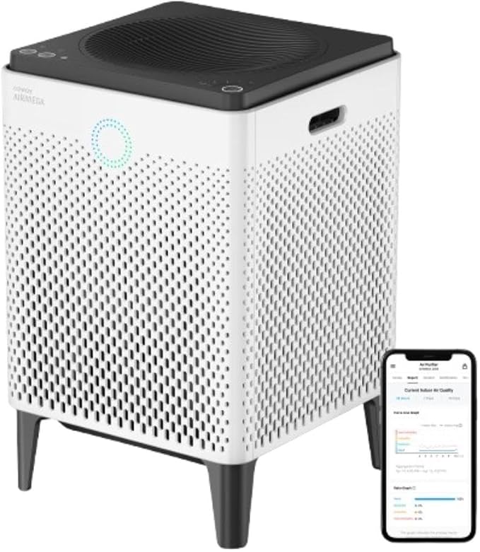 Coway Airmega 400S App-Enabled Smart Air Purifier (Covers 1,560 sq. ft.), True HEPA Air Purifier with Smart Technology, Compatible with Amazon Alexa and Google Home, White (111012)-CubbioJoy