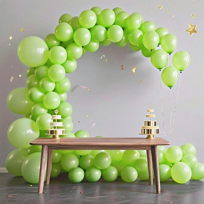 140pcs Light Green Round Balloons Different Sizes 18 12 10 5 Inch Latex Balloons for Arch Decoration Party Balloon Kit for Graduation Birthday Party Wedding Balloon Baby Shower Decoration-CubbioJoy
