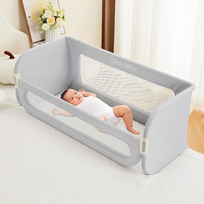 Ciilee Baby Bed Rail for Toddlers Extra Large 72.83" L Kids Rails Guard for Twin, Full, Queen, King Bed Adjustable Children Side Railing Safety Bedrail Foldable Barandas para Camas de Niños (Grey-CubbioJoy
