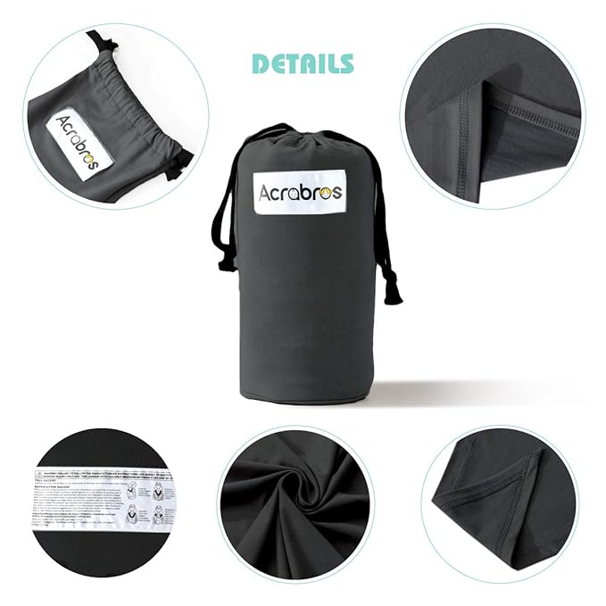 Acrabros Baby Wrap Carrier,Hands Free Baby Carrier Sling,Lightweight,Breathable,Softness,Perfect for Newborn Infants and Babies Shower Gift,Black-CubbioJoy