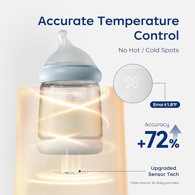 Bc Babycare Bottle Warmer,10-in-1 Fast Baby Milk Warmer with Smart Temperature Control, Rotating Heating, Bottle Warmers for All Bottles-CubbioJoy