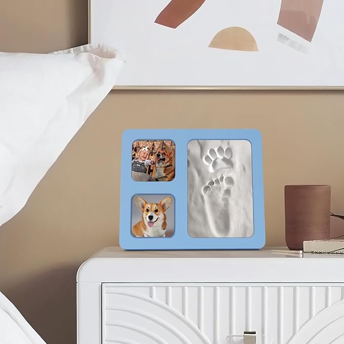 Baby Handprint and Footprint Kit, Blue Babies Keepsake 4x6 Clay Frame, for Record Newborn Footprints, Handprints or Pet Paw Prints-CubbioJoy