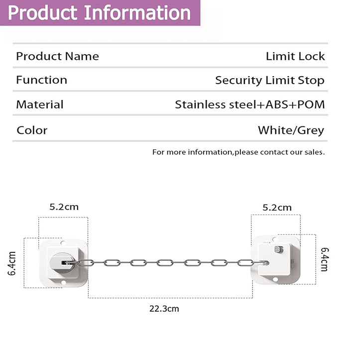 Child Proof Door Lock with Adjustable Strap, 3M Adhesive Safety Locks for Baby & Pets, No Tools Needed 4 Pack-CubbioJoy