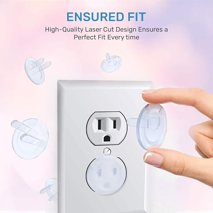48 Pack Outlet Covers Baby Proofing, Provide Shock Prevention and Easy Installation, Safe and Secure Plastic Plug Covers for Power Sockets (48 Outlet Covers)-CubbioJoy