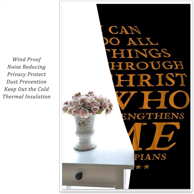 Basketball Blackout Curtains for Boy Girl Room Darkening Decor,Sport Theme and Motto Dark Background Bedroom Living Room Home Rod Pocket Thermal Insulated Window Curtain/Drapes Panel,42x45 Inch…-CubbioJoy