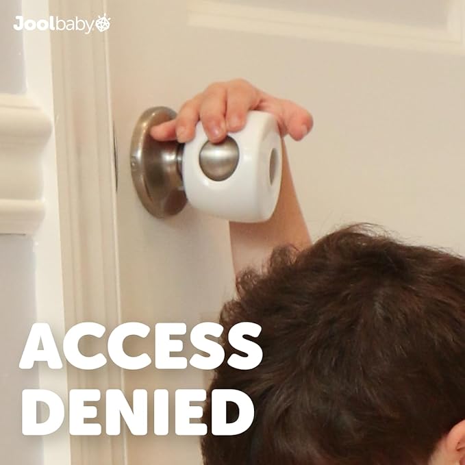 Jool Baby Door Knob Child Safety Covers (4 Pack) Prevent Kids from Opening Doors – Easy to Install-CubbioJoy