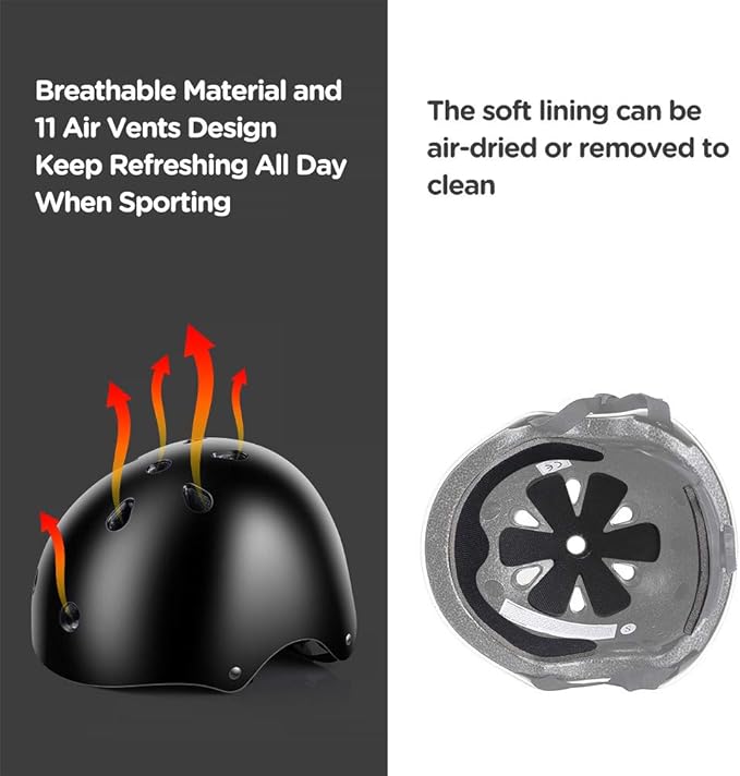 DaCool Kids Bike Helmet Set Skateboard Knee Pads - Kids Helmet Elbow Pads Wrist Guards Adjustable for 3~10yrs Girl Boy Kids Protective Gear Set for Sport Cycling Bike Roller Skating Scooter-CubbioJoy