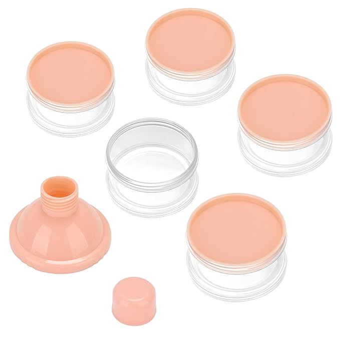 Accmor Formula Dispenser On The Go, 5 Compartments Stackable Formula Container for Travel, Baby Milk Powder Kids Snack Container, BPA Free-CubbioJoy