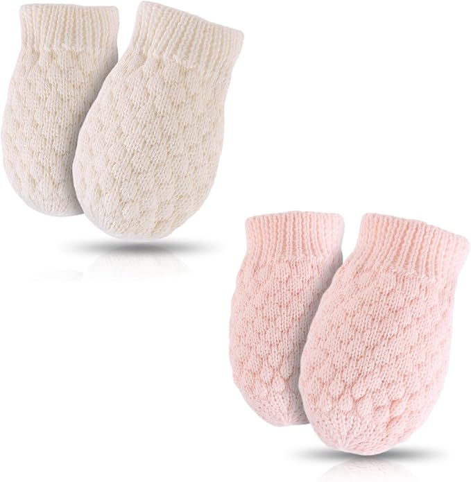 Baby Knit Mittens Toddler Boys Girls Gloves Winter Infant Newborn No Scratch Mitten 0-3 Years-CubbioJoy