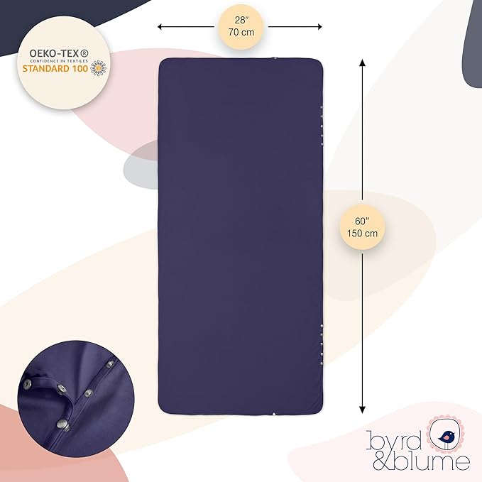 Byrd & Blume Maternity Nursing Cover Breathable Lightweight Breastfeeding Cover Wrap Shawl Scarf Poncho Full 360 (Navy, One size)-CubbioJoy