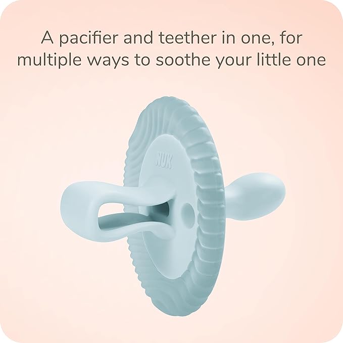 NUK Comfy Duet 100% Silicone Soother 2-in-1 Pacifier and Teether-CubbioJoy