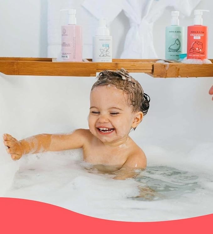 Dabble & Dollop Honeydew Melon + Vanilla Body Wash & Shampoo – 3-in-1 Natural Bubble Bath for Kids, Made in USA, No Parabens or Sulfates, Vegan, Gluten-Free, Tear-Free (2-Pack)-CubbioJoy