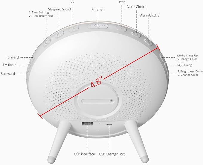 Dekala Smart Sunrise Alarm Clock for Kids, Wake Up Light for Bedrooms, Teens Heavy Sleepers,Sleep Aid with FM Radio, Sunrise/Sunset Simulation, 4 Alarm Clock, 7 Natural Sounds, APP Remote Control-CubbioJoy