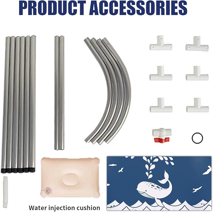 BESTHLS Foldable Bathtub Portable Soaking Bath Tub,Eco-Friendly Bathing Tub for Shower Stall (Large, Blue Whale)-CubbioJoy