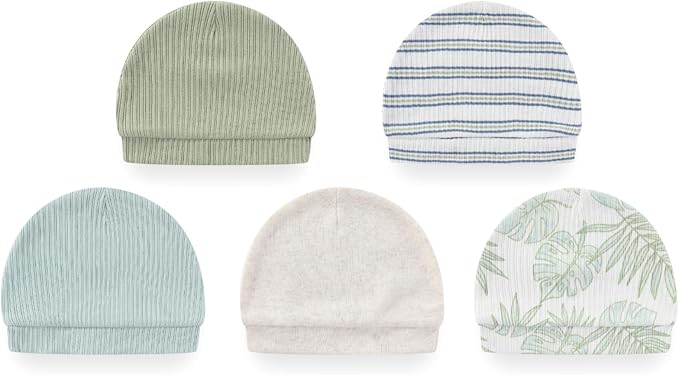 Baby Hat and Mittens Set Cotton Newborn Baby Hats Caps for Boys and Girls, 0-6 Months-CubbioJoy