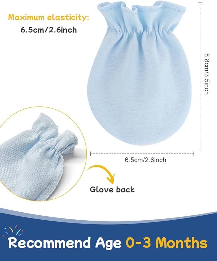 Cute Baby Mittens Newborn, No Scratch Baby Boy Mittens, Baby Girl Hat Gloves for Toddlers, Infant, Newborn-CubbioJoy