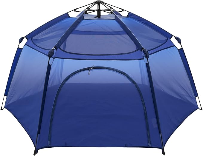 Alvantor Baby Playpen Play Yard 84"x84"x44”Large Kids Tents Pop Up Play Tent Indoor Outdoor Playhouse for Babies Toddlers Children Camping Playground Beach, 36-96 Months, Navy-CubbioJoy