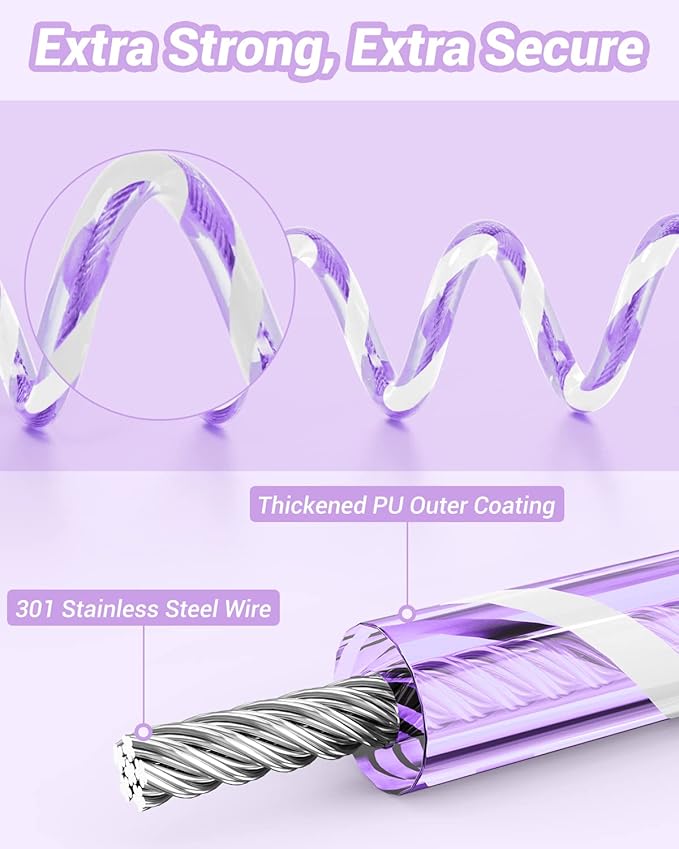 Dr.meter Anti Lost Wrist Link, 2 Pack Toddler Safety Leash with Key Lock, Reflective Child Walking Harness - Dual 8.2ft Length Pink & Purple Kids Leash for Outdoor, Kids Travel Essencials-CubbioJoy