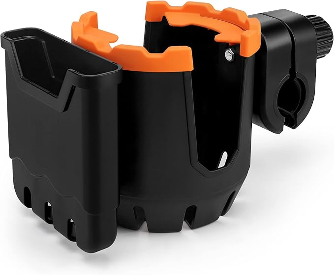 Accmor Stroller Cup Holder with Phone Holder, Universal Cup Holder, Bike Cup Holder, 360° Rotatable Large Caliber Drinks Holder for Stroller, Bike, Wheelchair, Walker-CubbioJoy