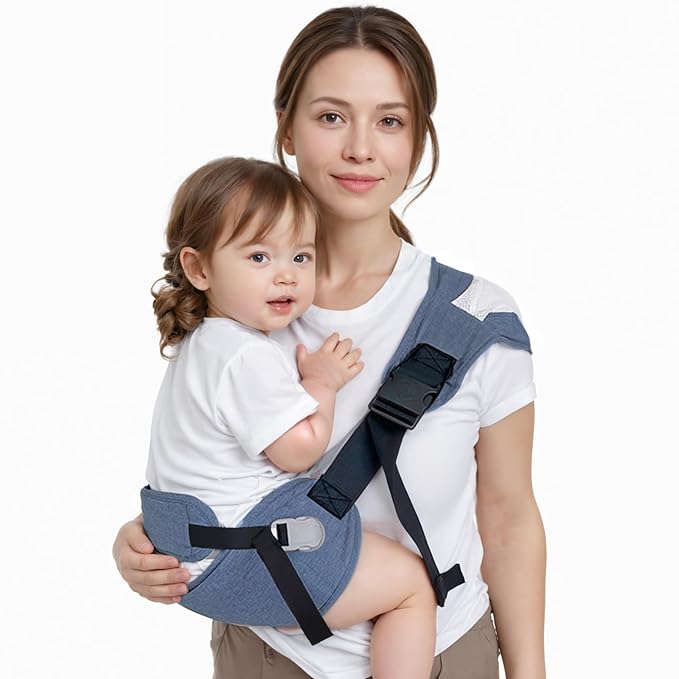 Baby Carrier Newborn to Toddler-Adjustable Baby Sling Carrier,Toddler Carrier for 25-60lbs,Comfortable Toddler Sling for Hands-Free Carrying (Blue)-CubbioJoy