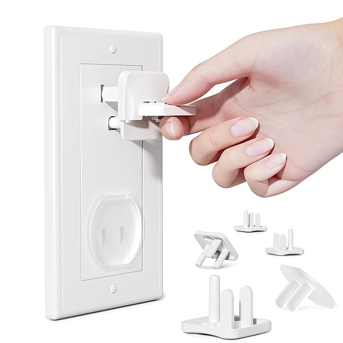 Babepai Outlet Covers Baby Proofing 42-Pack White, Child Proof Electrical Protector Safety Baby Safety Plug Covers-CubbioJoy
