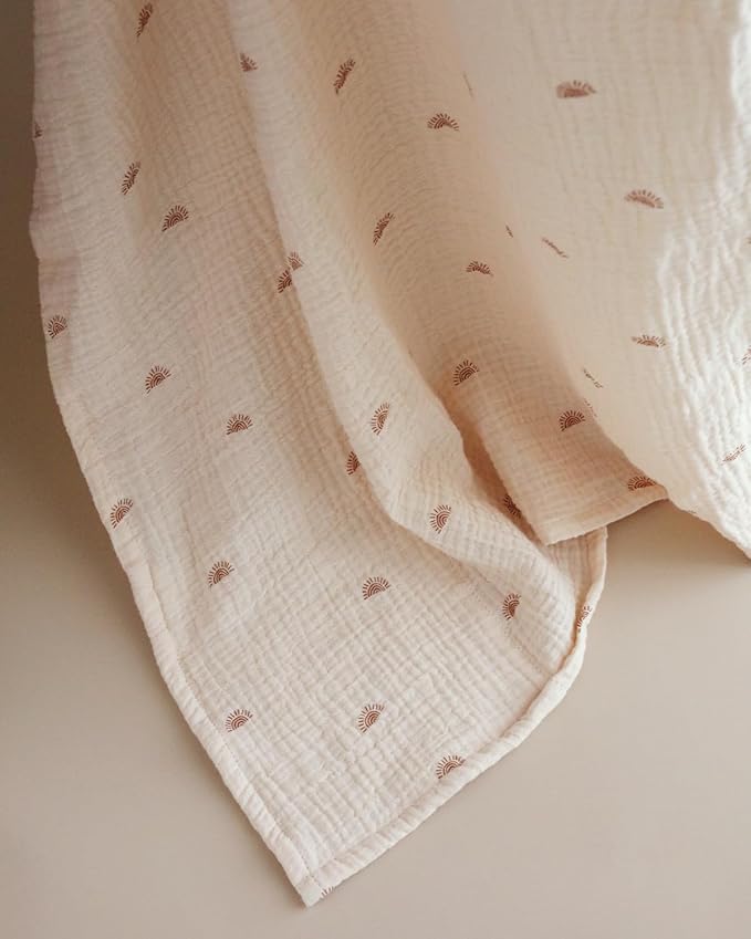 Blissful Diary Muslin Nursing Cover for Breastfeeding, Breathable Breastfeeding Cover up with Arch Neckline for Women, Nursing Apron (Rainbow)-CubbioJoy