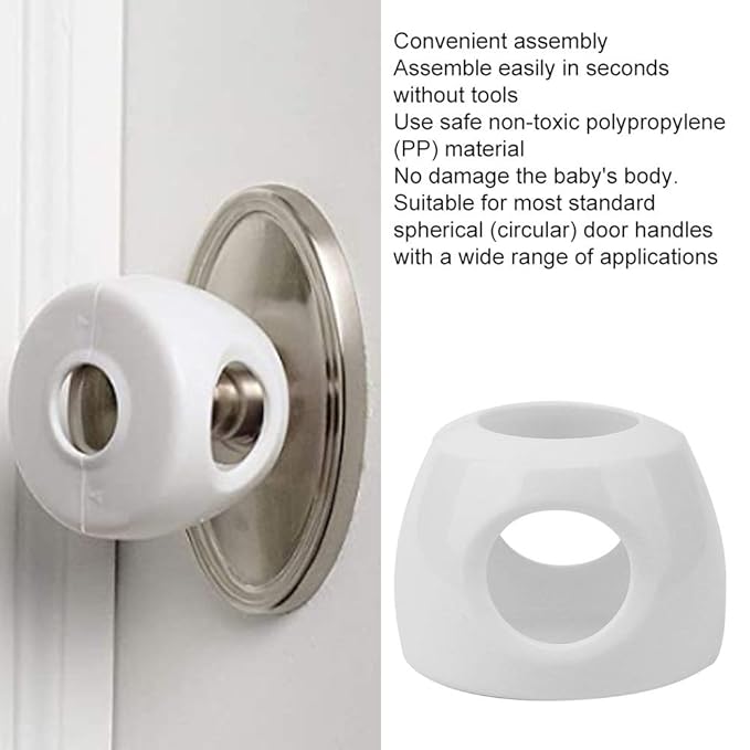Door Handle Cover, 5pcs Safety Door Knob Covers Door Knob Locks Protector Child Room Anti Collision Safety Products-CubbioJoy
