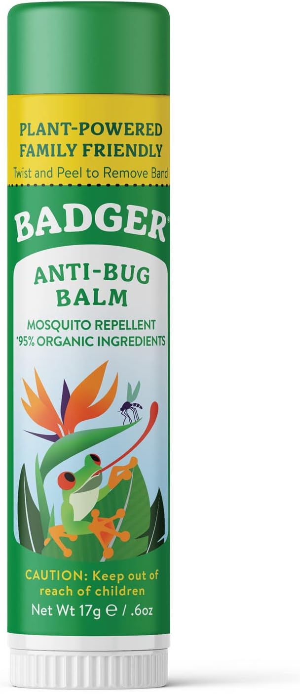 Badger Bug Repellent, Easy to Use Travel Stick, DEET-Free Mosquito Repellent & Insect Protection, Certified Organic Essential Oil Balm-CubbioJoy