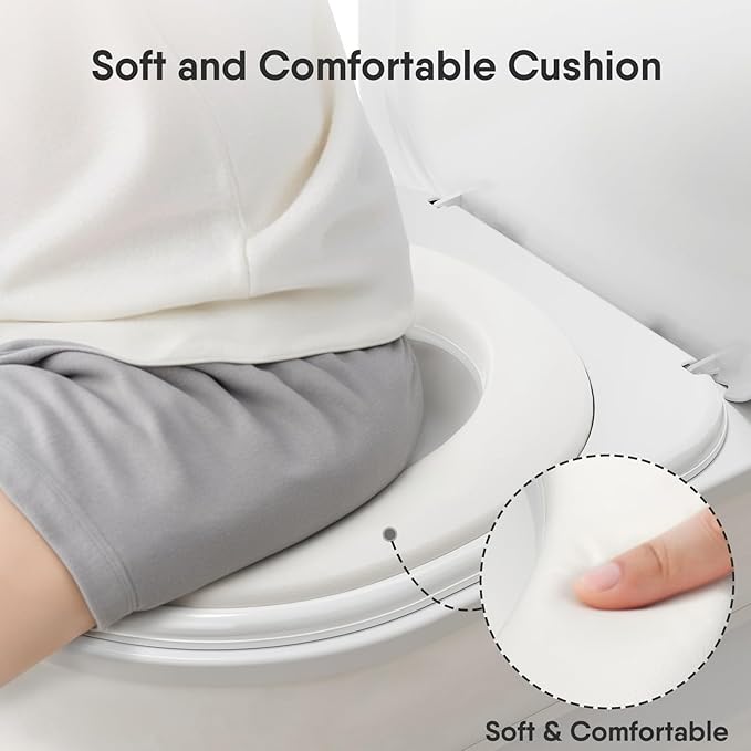 2-in-1 Toddler Potty Training Toilet - Larger Potty Chair & Detachable Training Seat for Boys & Girls Ages 1-3 with Flushing Sound, Wipes Storage, Toilet Paper Holder-CubbioJoy